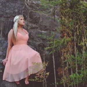 Orange creamsicle flowy dress 👗 💕